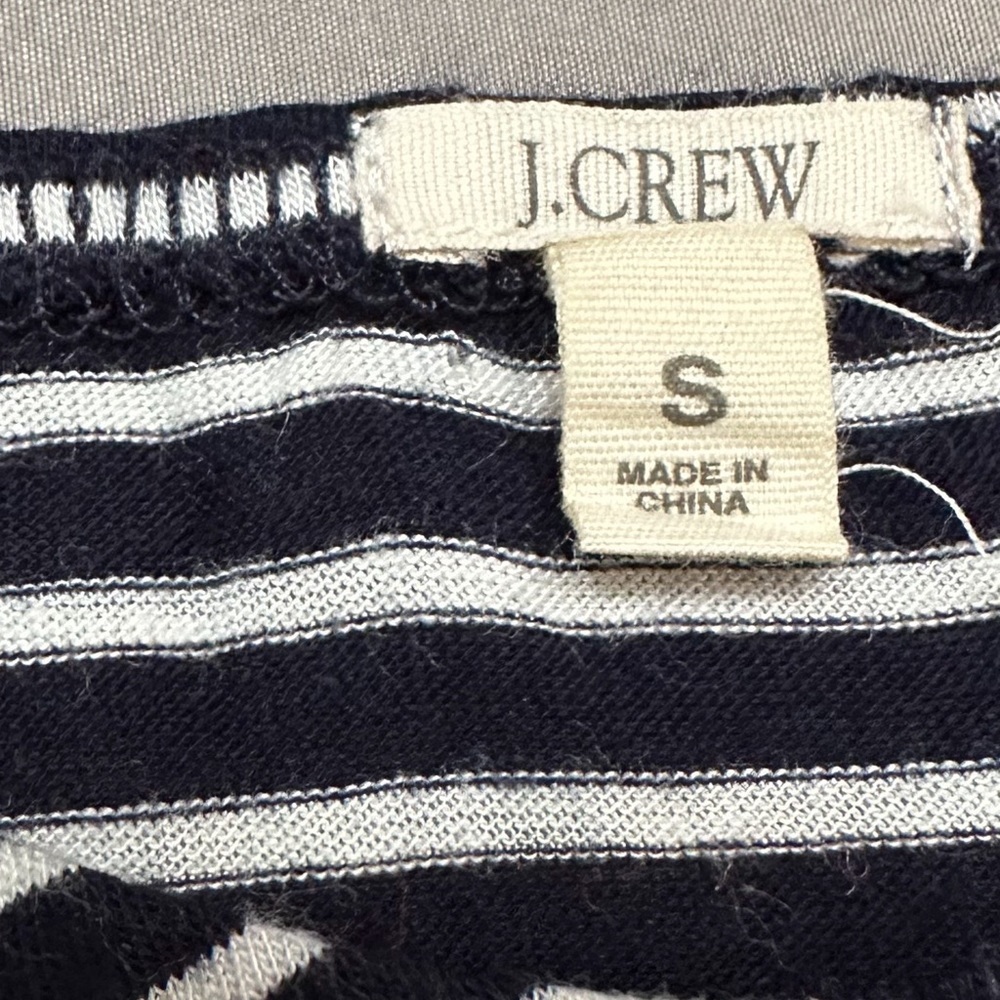 J. CREW navy white striped tank dress, S. - Picture 9 of 9